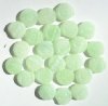 25 12mm Matte Marble Lt Green & White Disks with Swirl